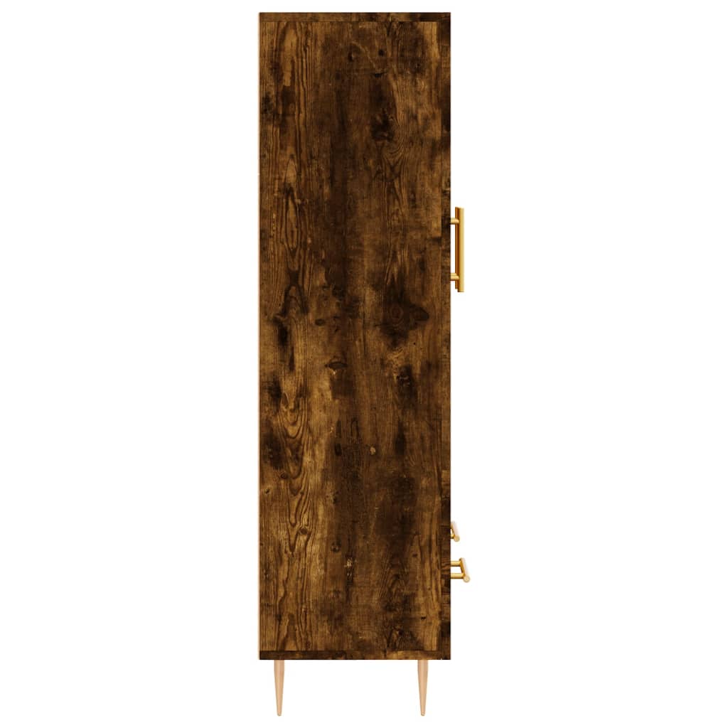 füstös tölgy színű szerelt fa magasszekrény 69,5 x 31 x 115 cm
