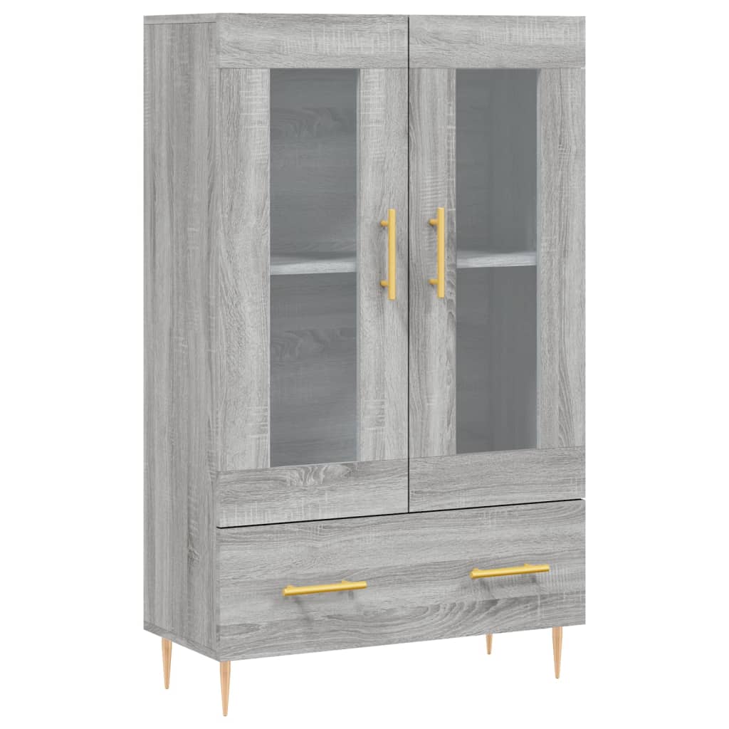 szürke sonoma szerelt fa magasszekrény 69,5 x 31 x 115 cm