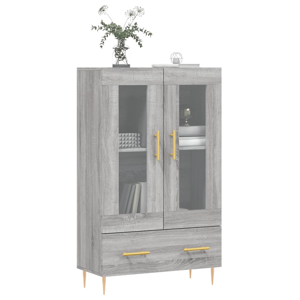 szürke sonoma szerelt fa magasszekrény 69,5 x 31 x 115 cm