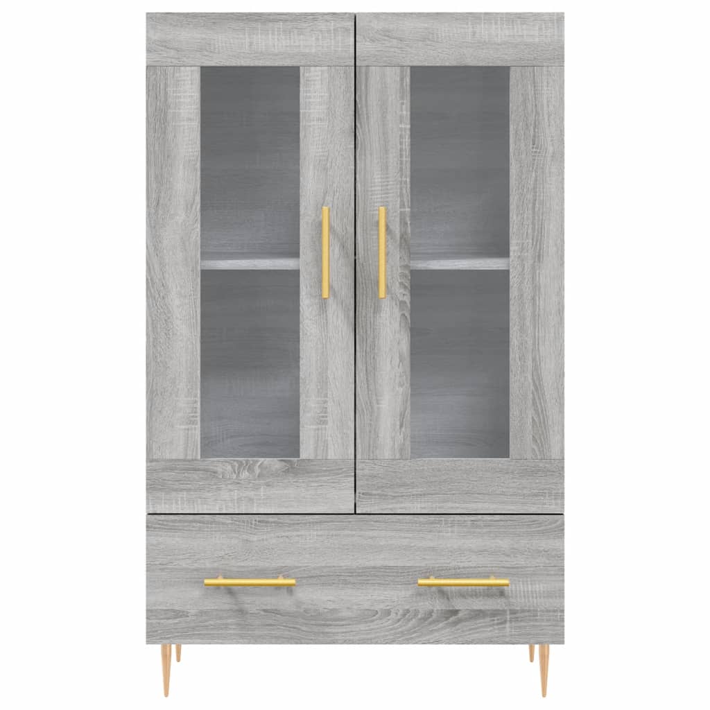szürke sonoma szerelt fa magasszekrény 69,5 x 31 x 115 cm