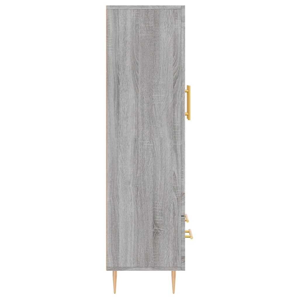 szürke sonoma szerelt fa magasszekrény 69,5 x 31 x 115 cm