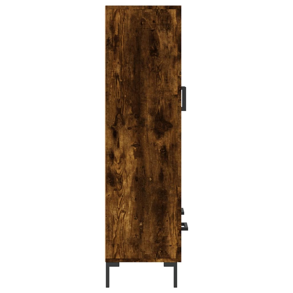 füstös tölgy színű szerelt fa magasszekrény 69,5 x 31 x 115 cm
