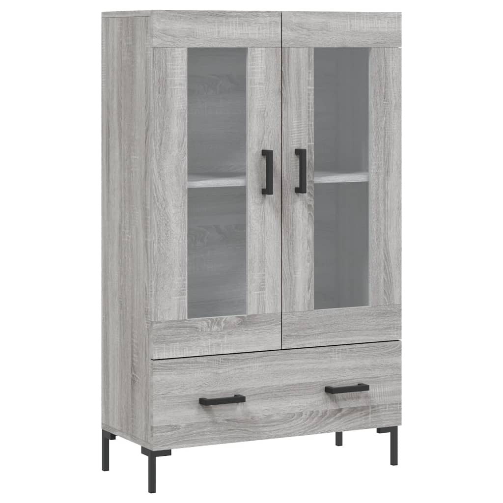 szürke sonoma szerelt fa magasszekrény 69,5 x 31 x 115 cm