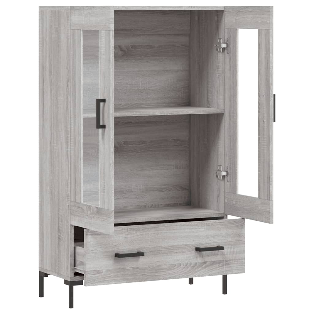 szürke sonoma szerelt fa magasszekrény 69,5 x 31 x 115 cm