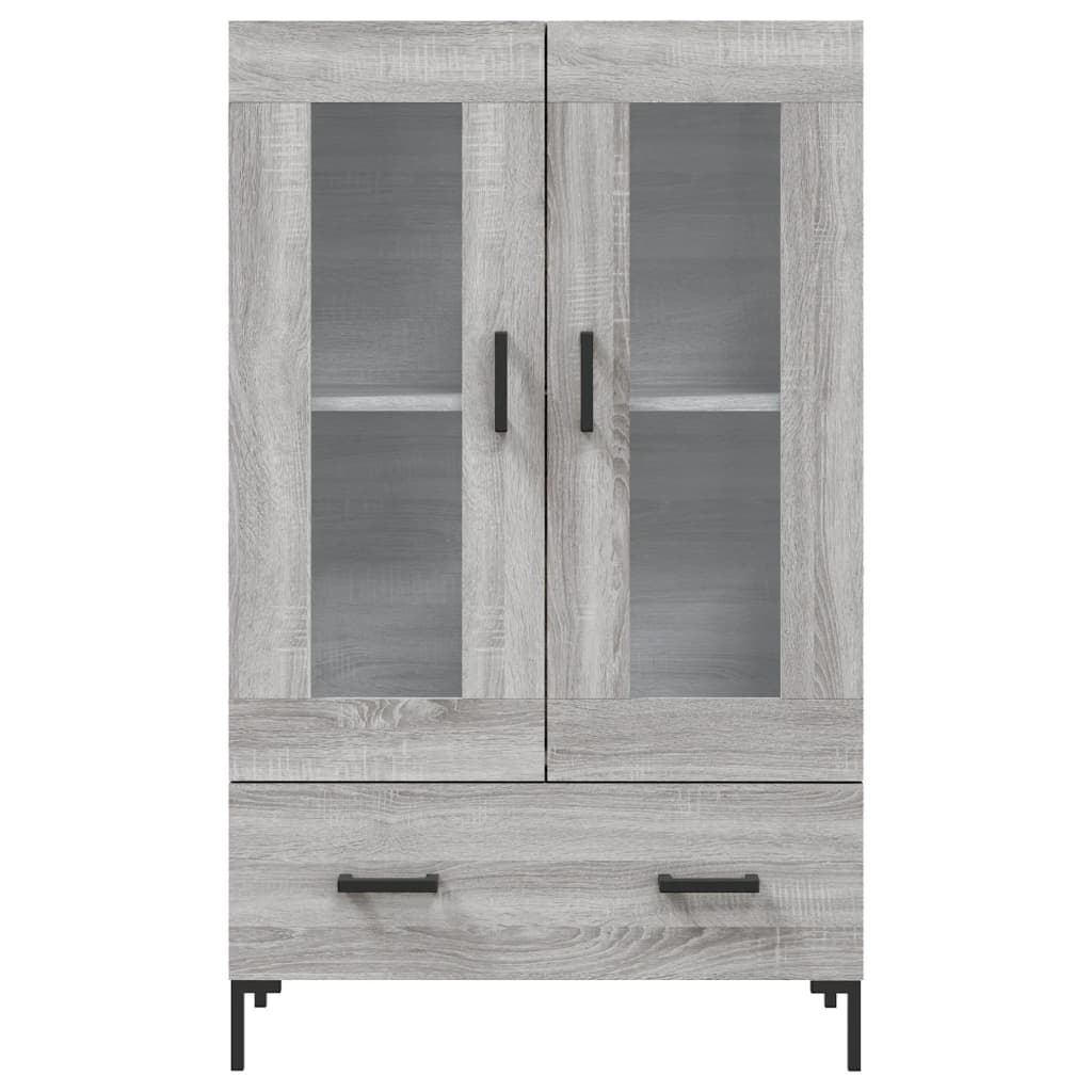 szürke sonoma szerelt fa magasszekrény 69,5 x 31 x 115 cm