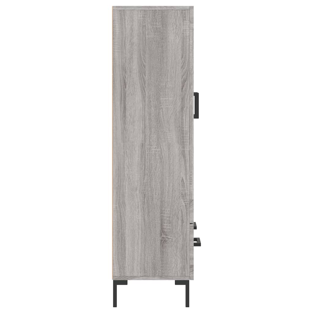 szürke sonoma szerelt fa magasszekrény 69,5 x 31 x 115 cm