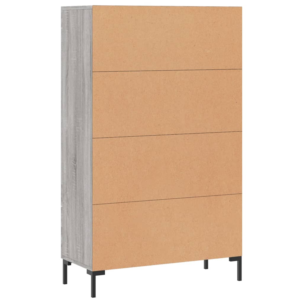 szürke sonoma szerelt fa magasszekrény 69,5 x 31 x 115 cm