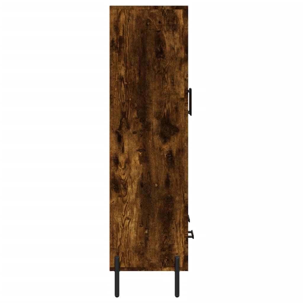 füstös tölgy színű szerelt fa magasszekrény 69,5 x 31 x 115 cm