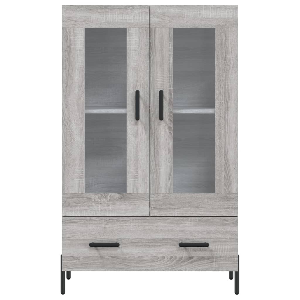 szürke sonoma szerelt fa magasszekrény 69,5 x 31 x 115 cm