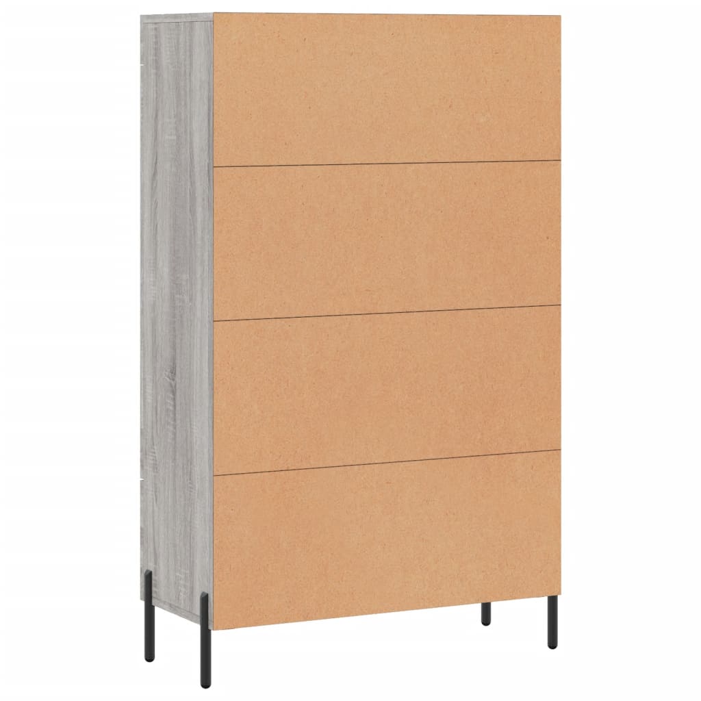 szürke sonoma szerelt fa magasszekrény 69,5 x 31 x 115 cm
