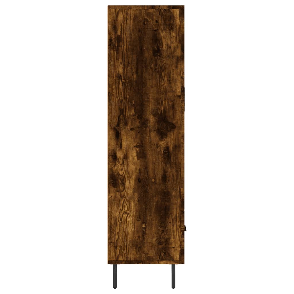 füstös tölgy színű szerelt fa magasszekrény 69,5 x 31 x 115 cm