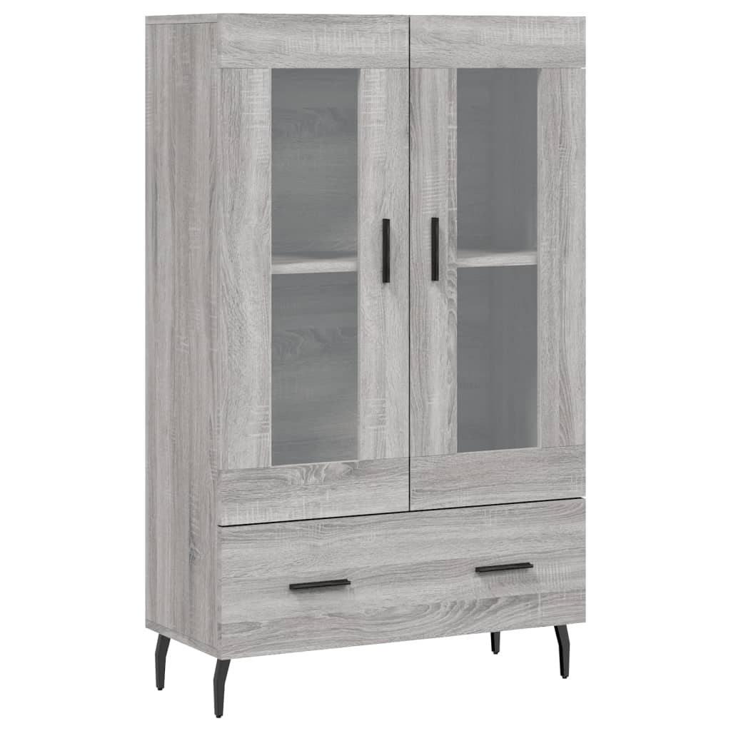 szürke sonoma szerelt fa magasszekrény 69,5 x 31 x 115 cm