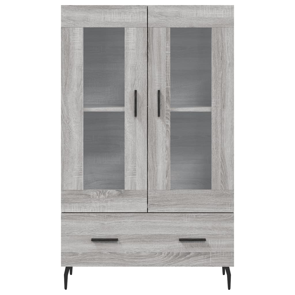 szürke sonoma szerelt fa magasszekrény 69,5 x 31 x 115 cm