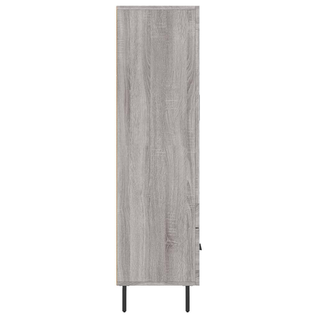 szürke sonoma szerelt fa magasszekrény 69,5 x 31 x 115 cm
