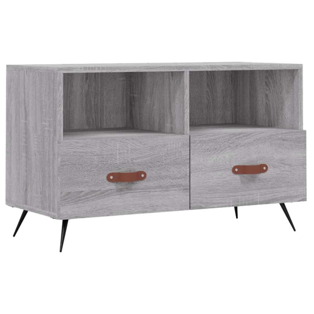 szürke sonoma színű szerelt fa TV-szekrény 80x36x50 cm