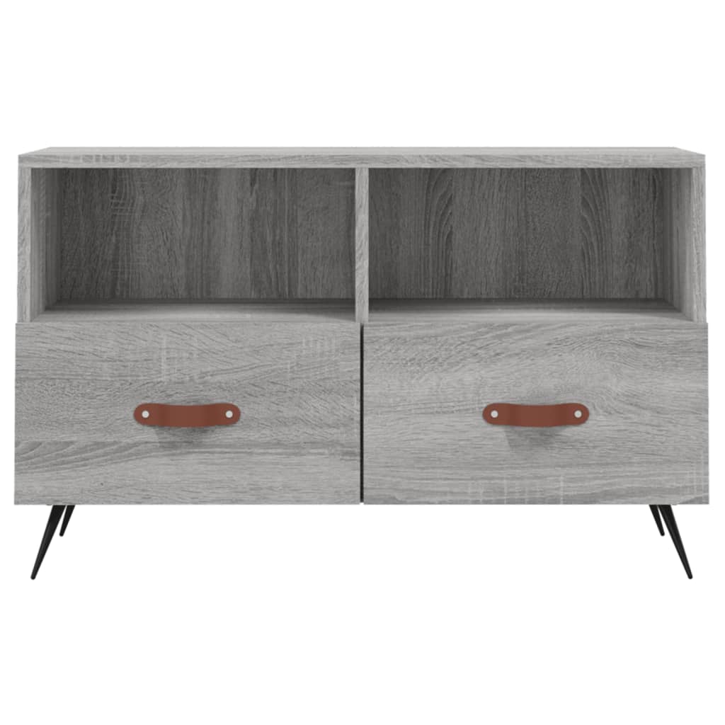 szürke sonoma színű szerelt fa TV-szekrény 80x36x50 cm
