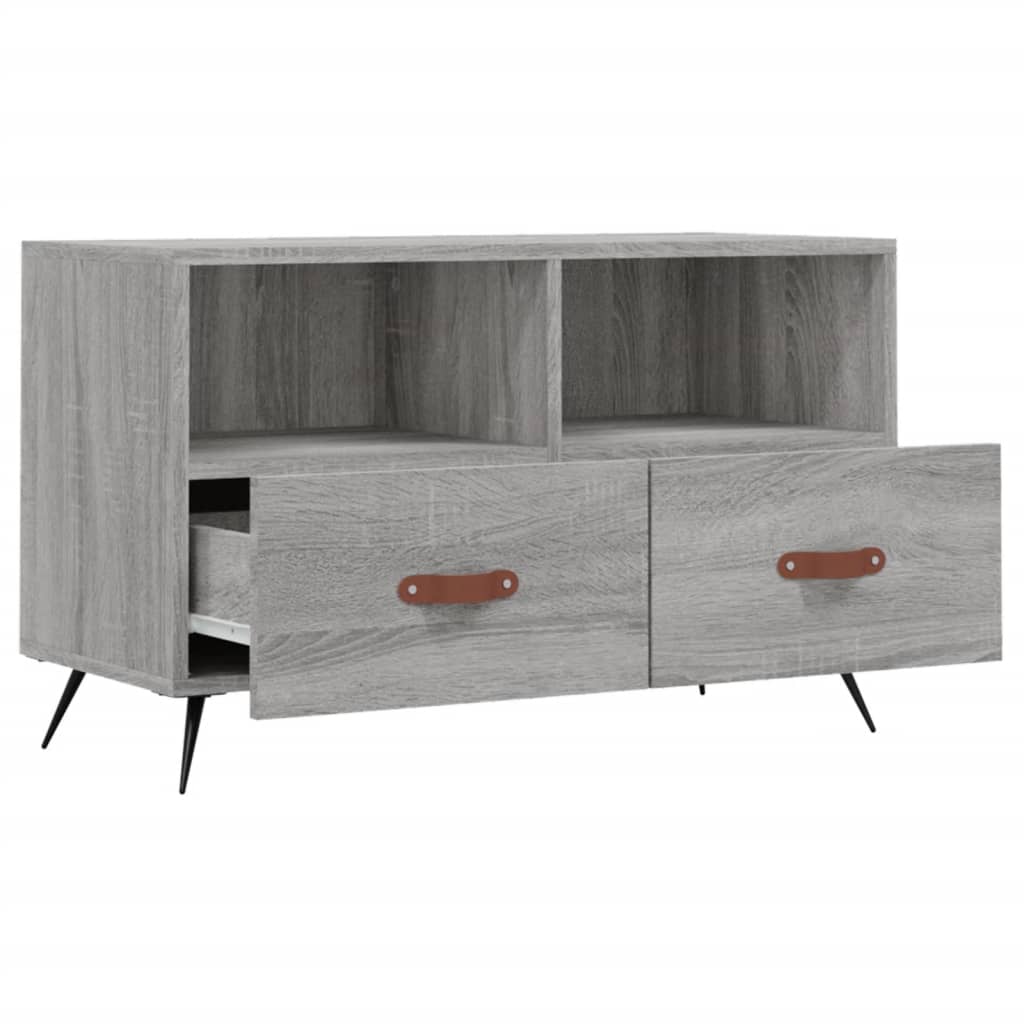szürke sonoma színű szerelt fa TV-szekrény 80x36x50 cm