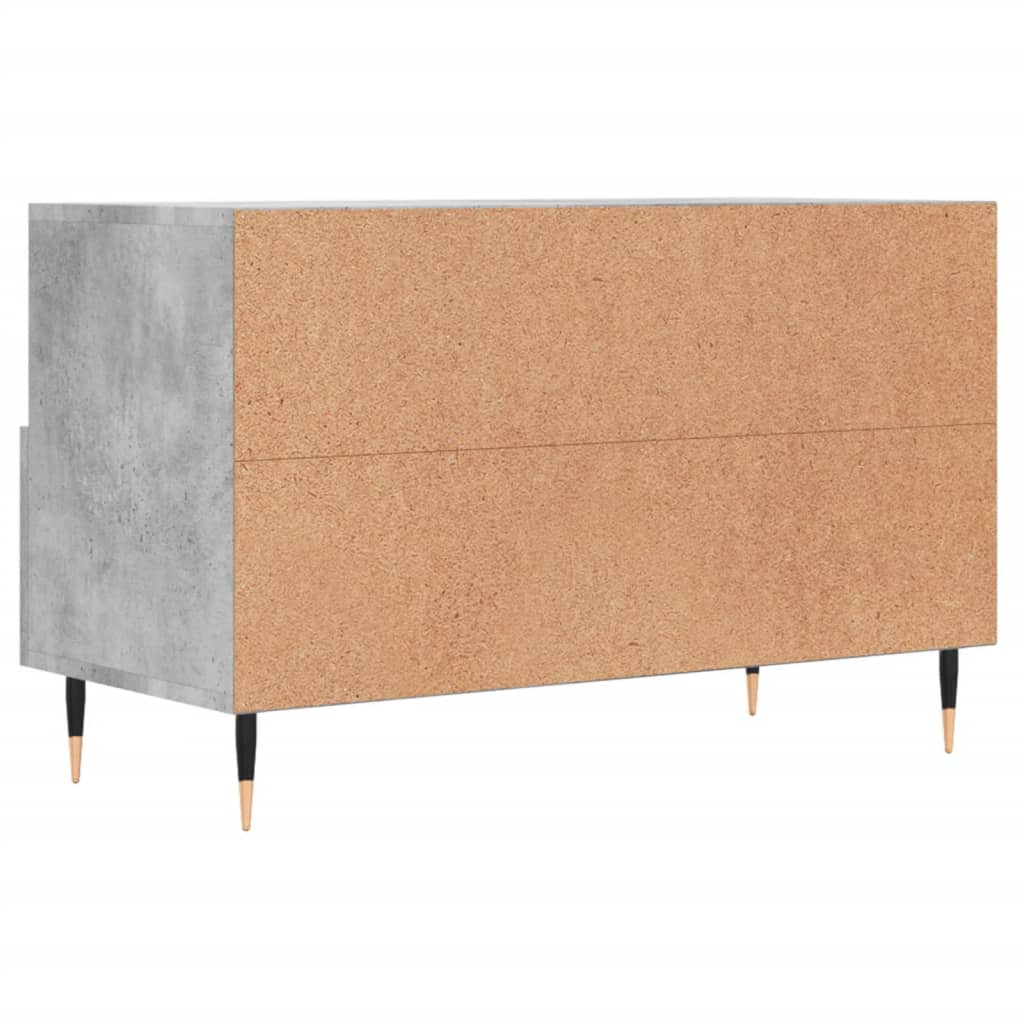 betonszürke szerelt fa TV-szekrény 80 x 36 x 50 cm