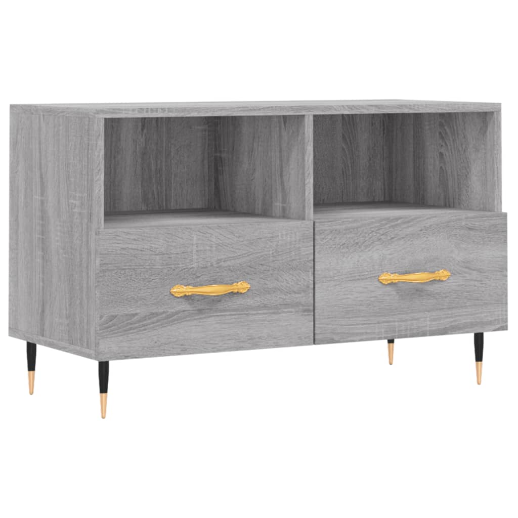 szürke sonoma színű szerelt fa TV-szekrény 80x36x50 cm