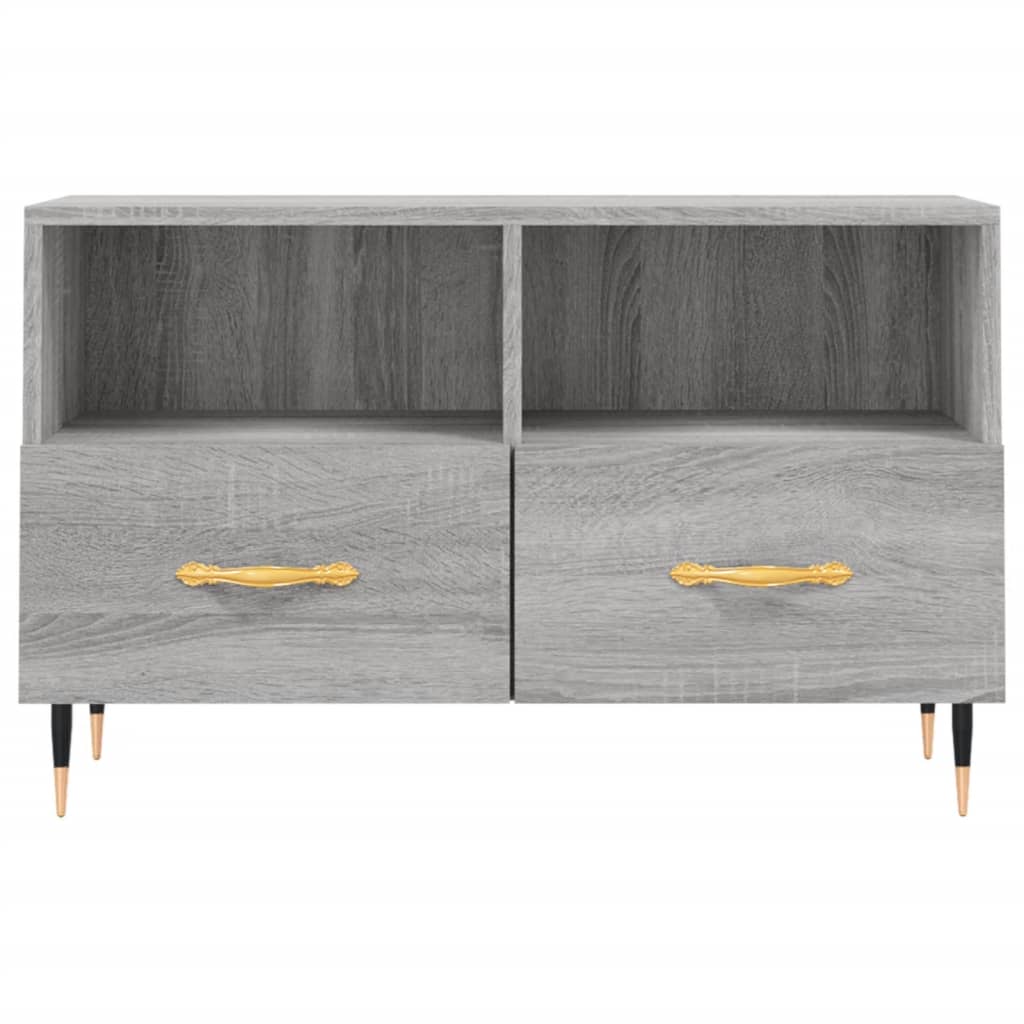 szürke sonoma színű szerelt fa TV-szekrény 80x36x50 cm