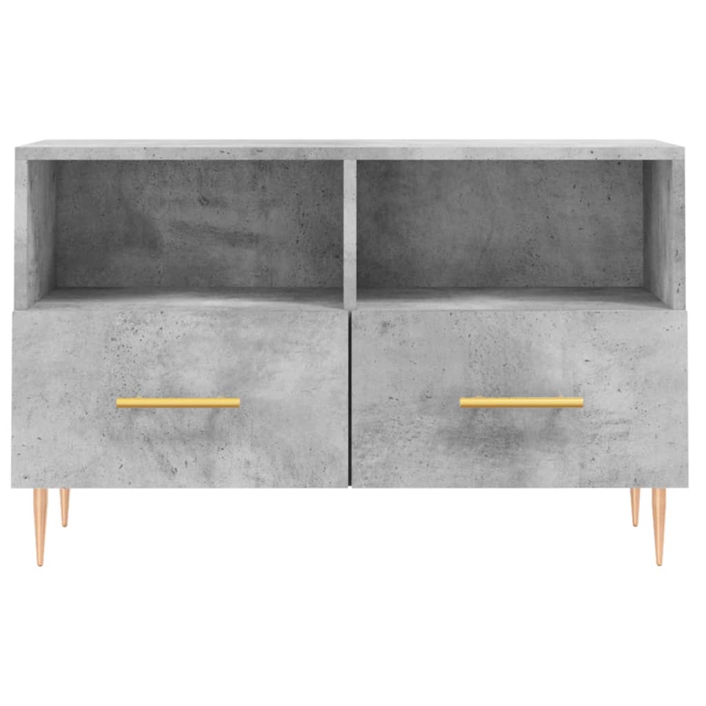 betonszürke szerelt fa TV-szekrény 80 x 36 x 50 cm