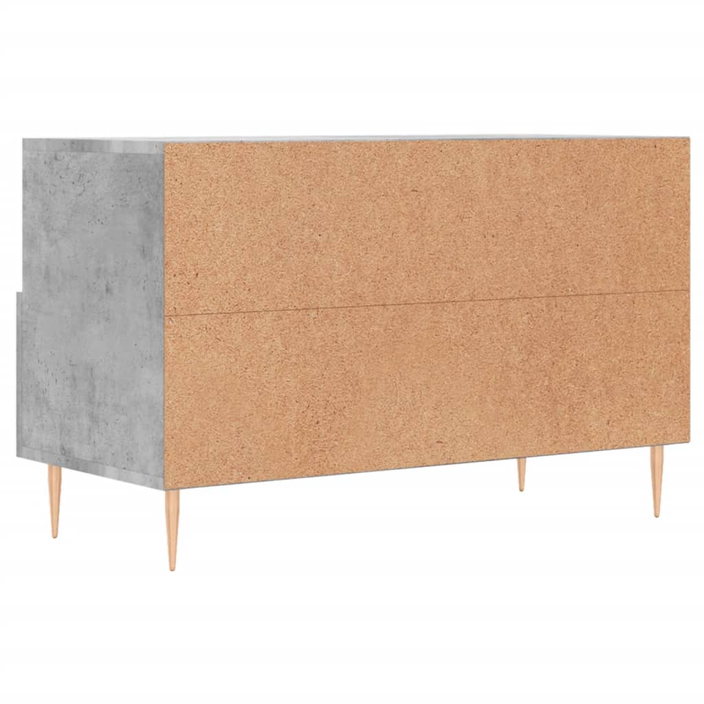 betonszürke szerelt fa TV-szekrény 80 x 36 x 50 cm
