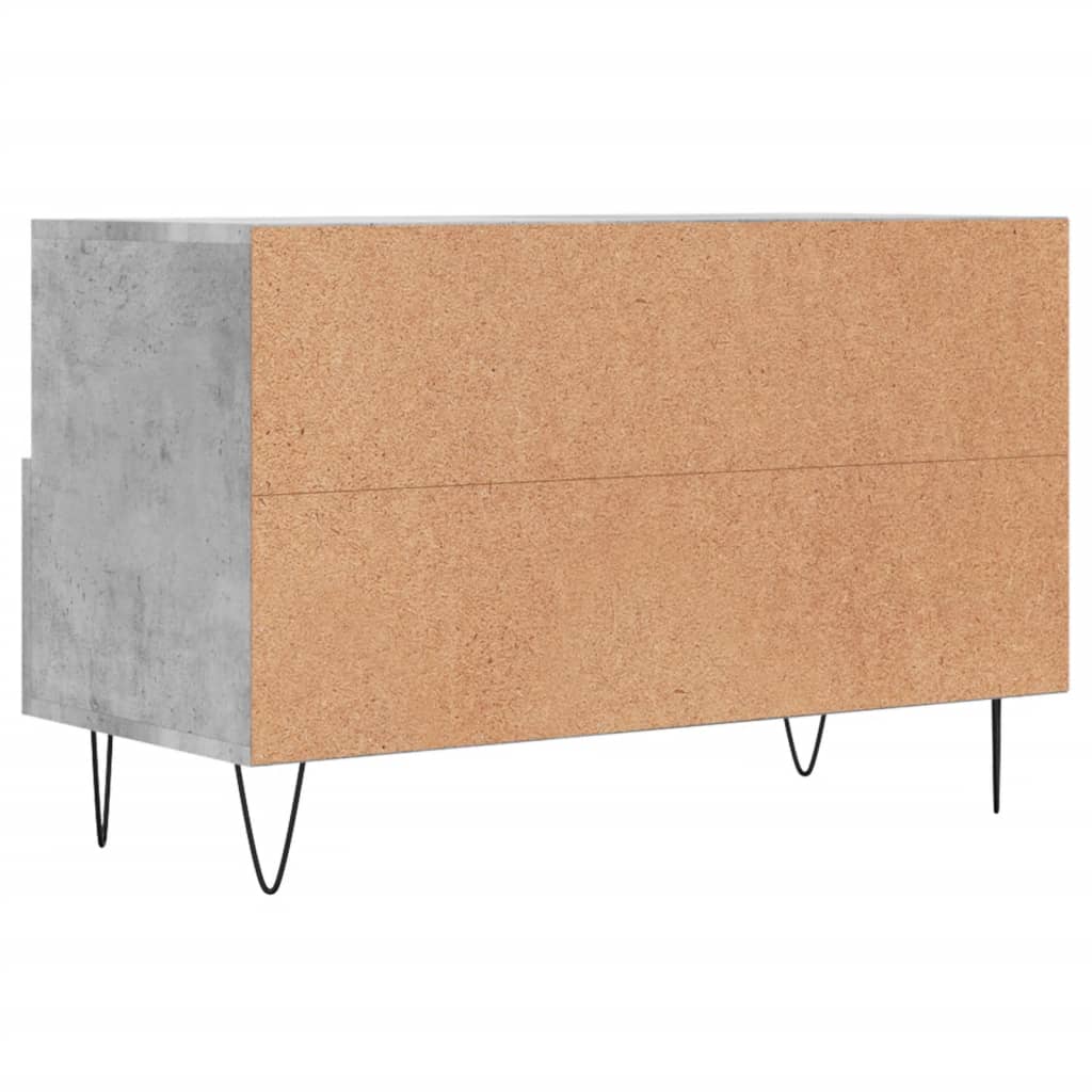betonszürke szerelt fa TV-szekrény 80 x 36 x 50 cm