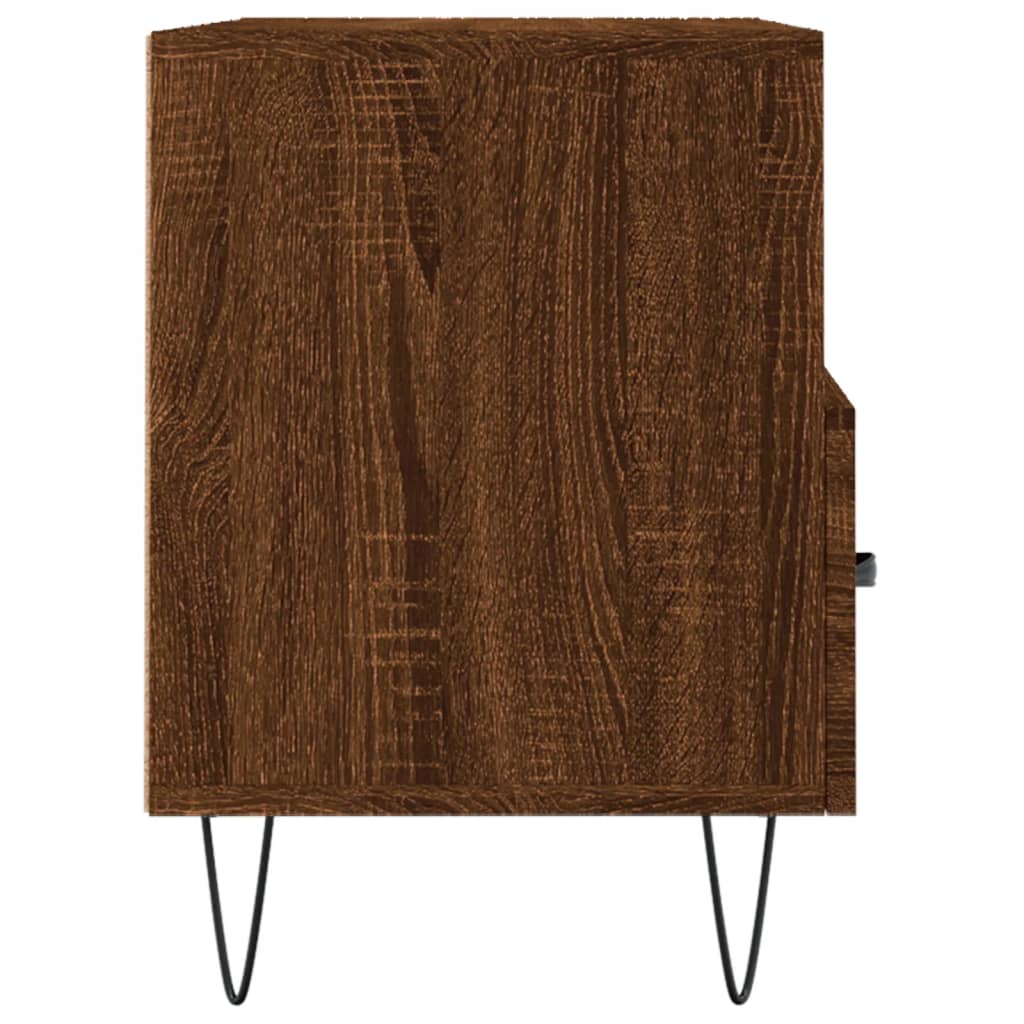 barna tölgyszínű szerelt fa TV-szekrény 80 x 36 x 50 cm