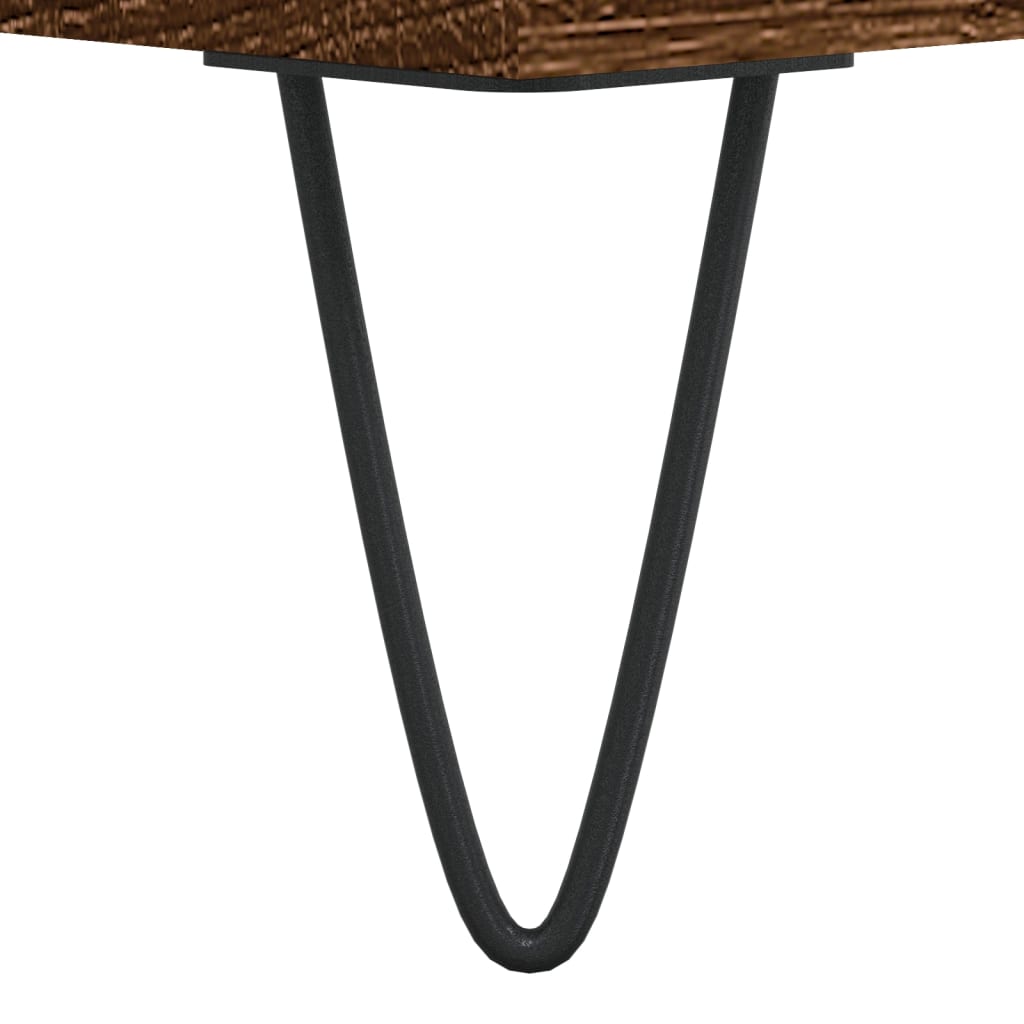 barna tölgyszínű szerelt fa TV-szekrény 80 x 36 x 50 cm