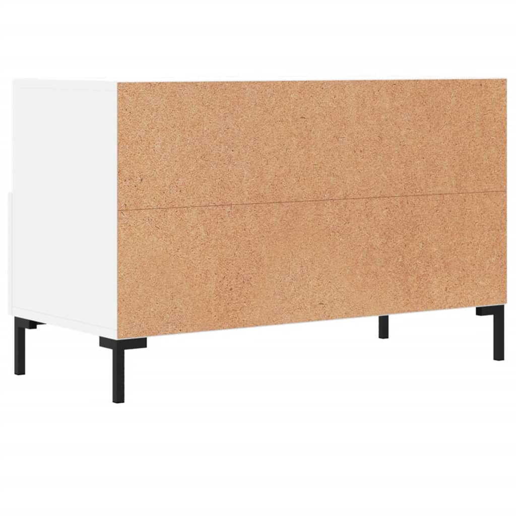 fehér szerelt fa TV-szekrény 80 x 36 x 50 cm