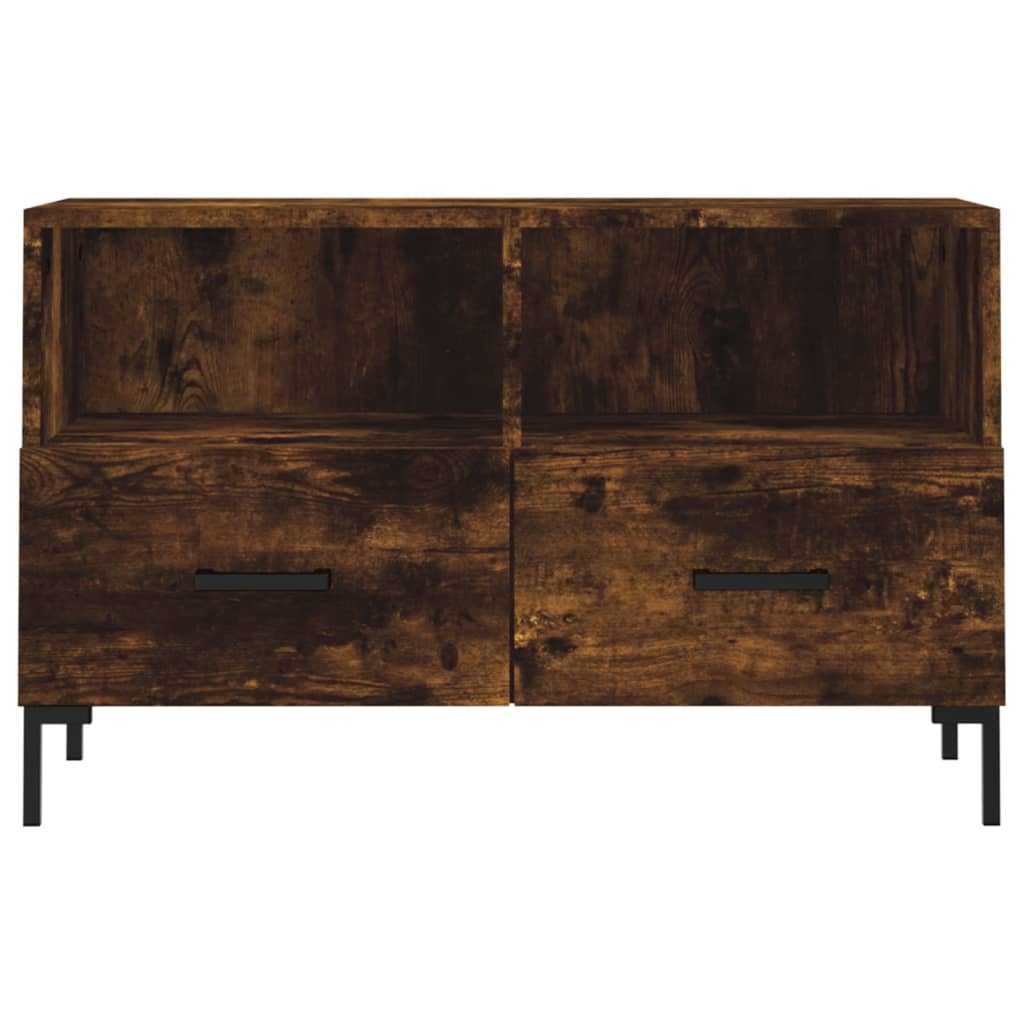 füstös tölgy színű szerelt fa TV-szekrény 80 x 36 x 50 cm