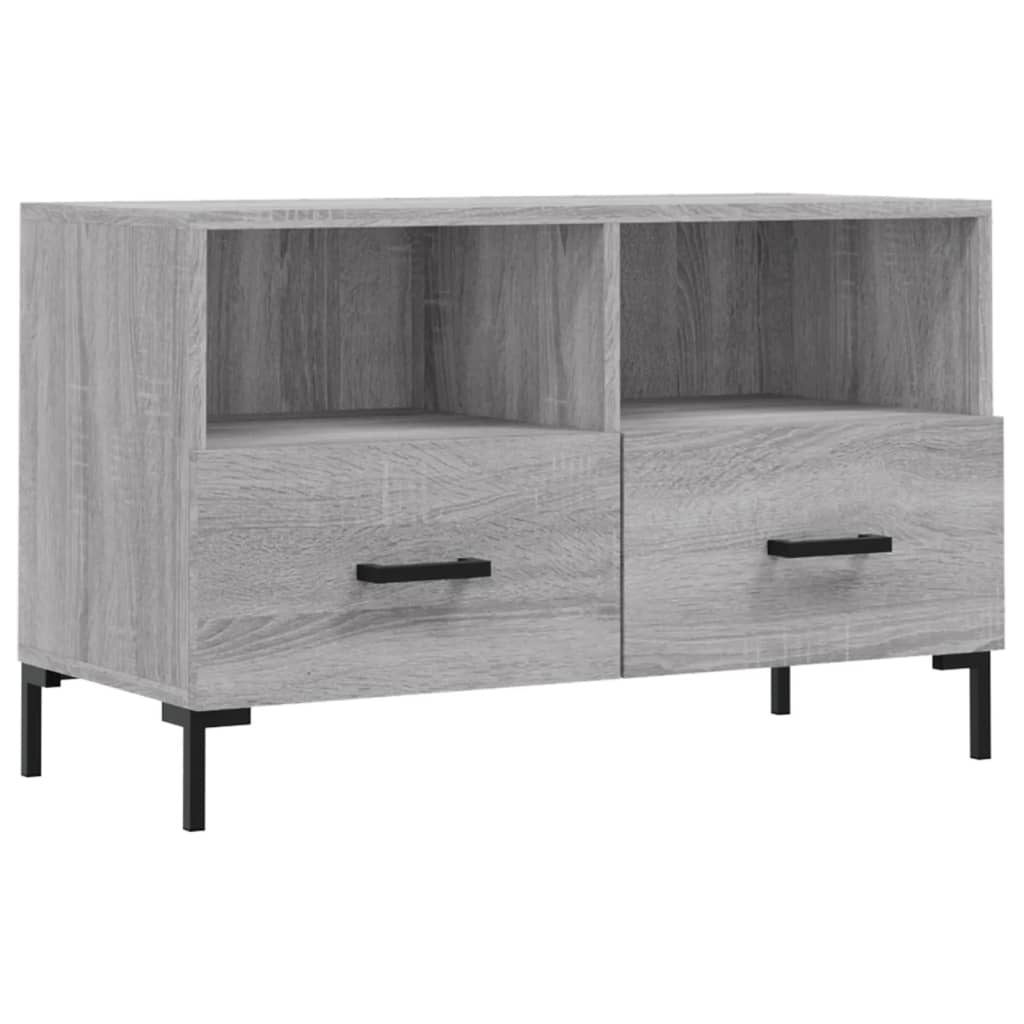 szürke sonoma színű szerelt fa TV-szekrény 80x36x50 cm