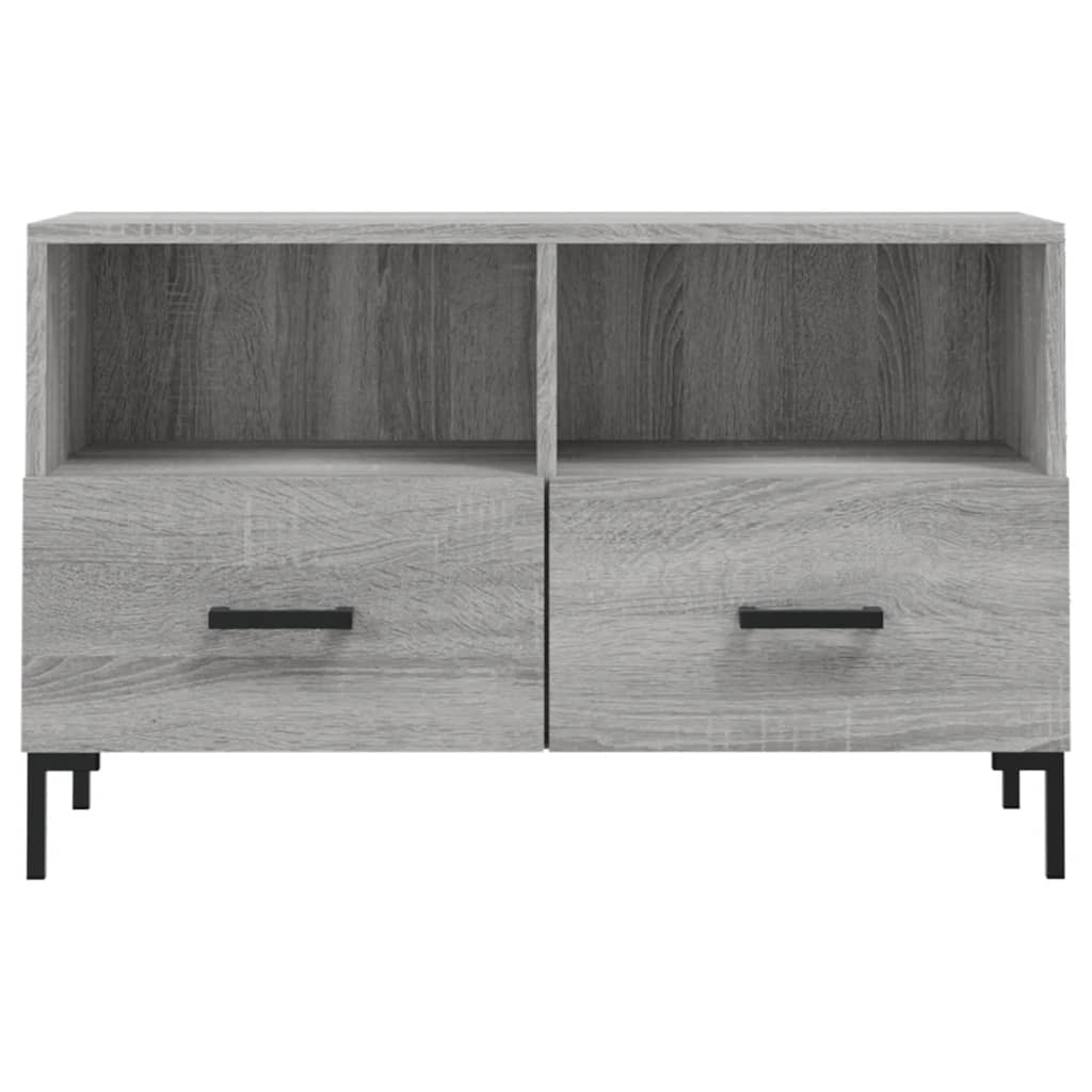 szürke sonoma színű szerelt fa TV-szekrény 80x36x50 cm