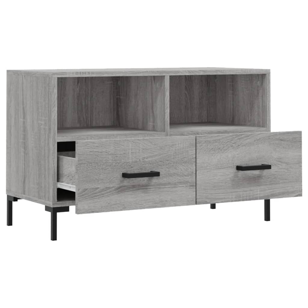 szürke sonoma színű szerelt fa TV-szekrény 80x36x50 cm