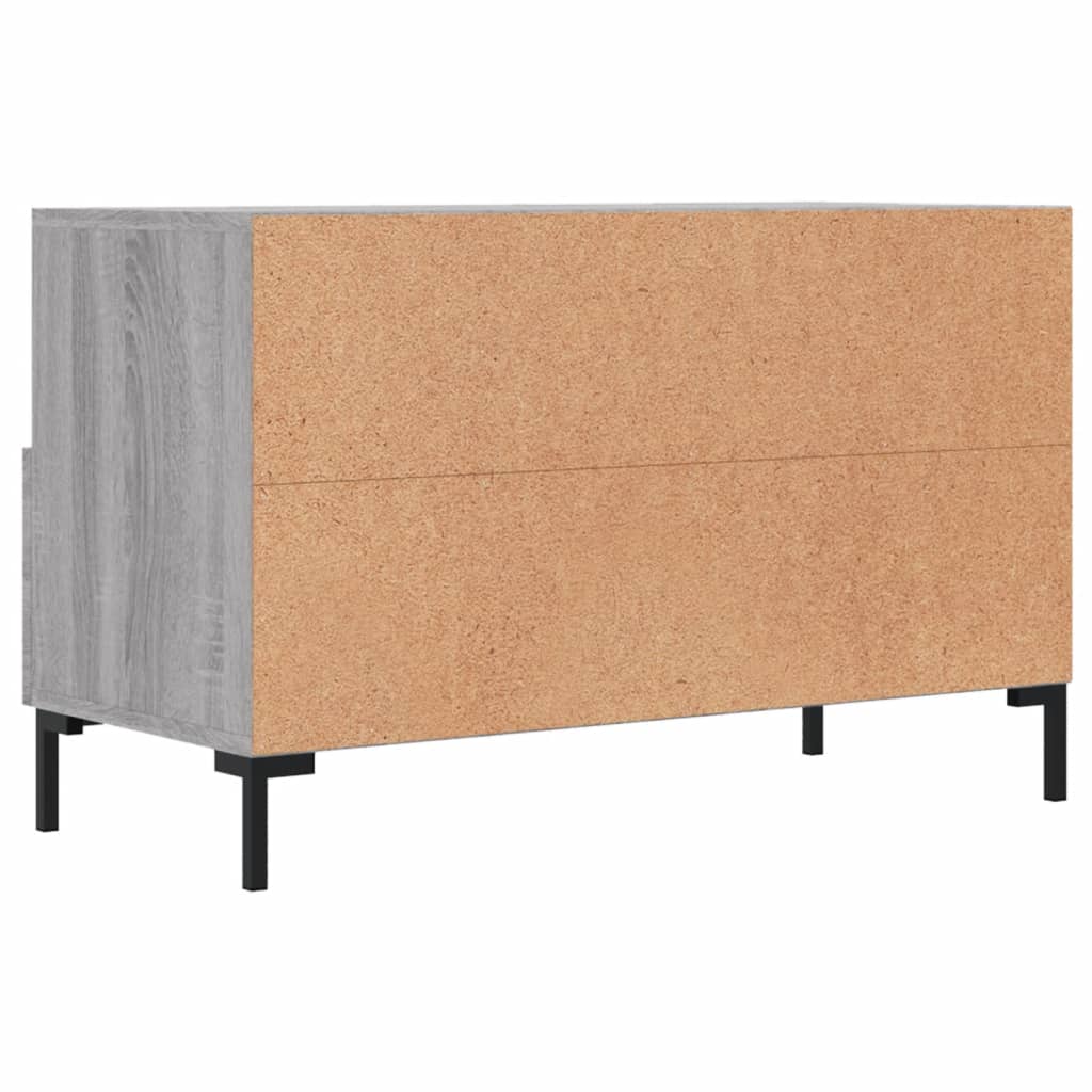 szürke sonoma színű szerelt fa TV-szekrény 80x36x50 cm