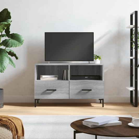 szürke sonoma színű szerelt fa TV-szekrény 80x36x50 cm