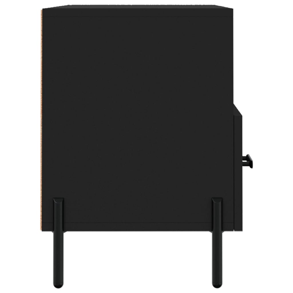 fekete szerelt fa TV-szekrény 80 x 36 x 50 cm
