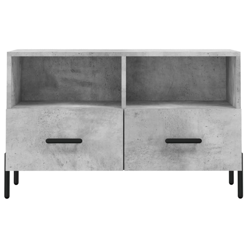 betonszürke szerelt fa TV-szekrény 80 x 36 x 50 cm