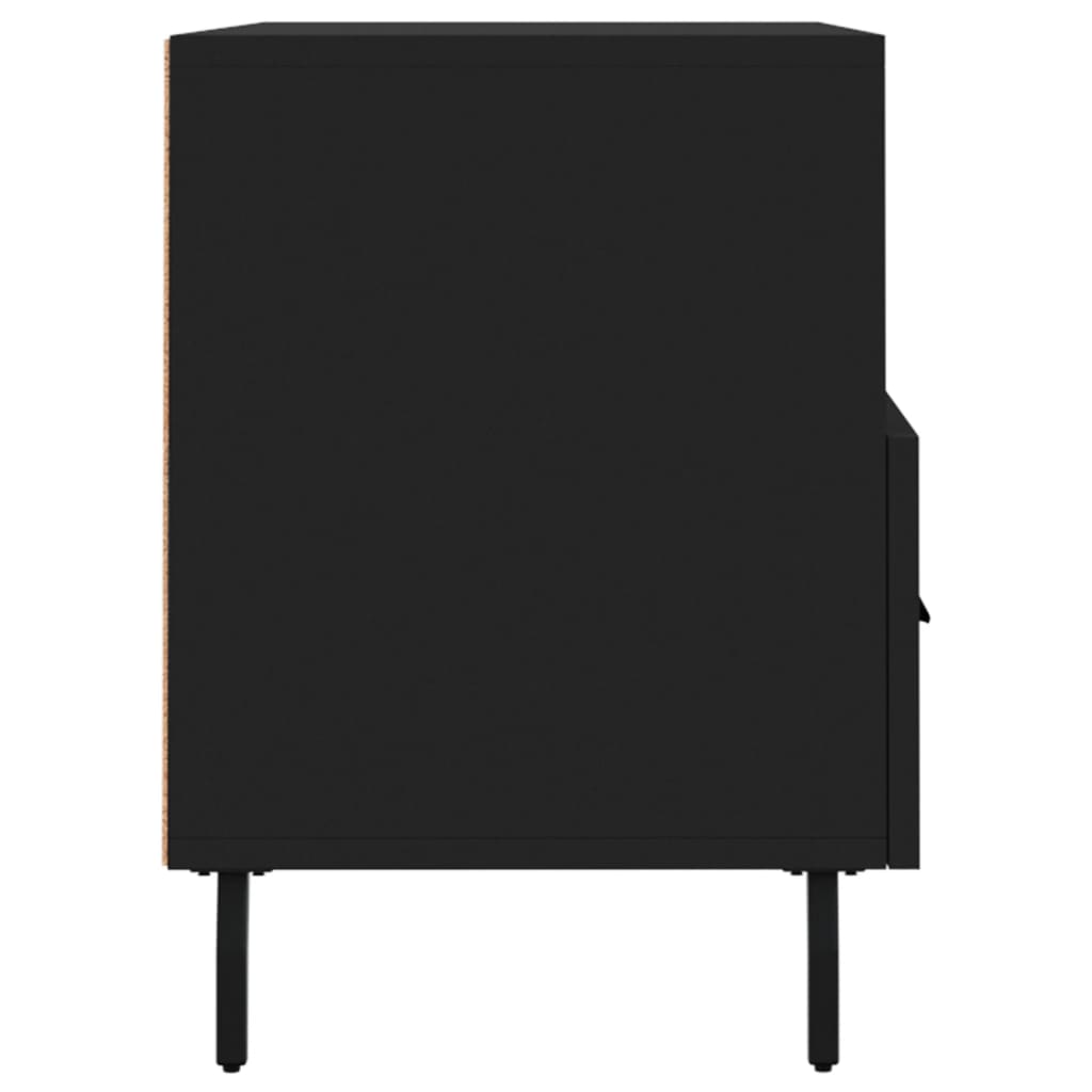 fekete szerelt fa TV-szekrény 80 x 36 x 50 cm
