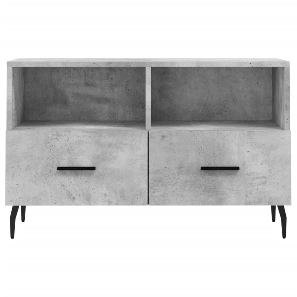 betonszürke szerelt fa TV-szekrény 80 x 36 x 50 cm