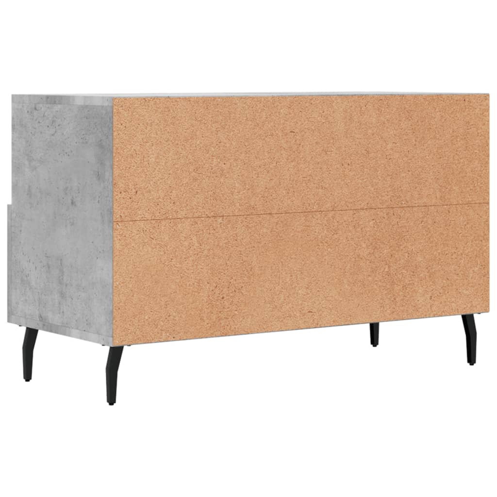 betonszürke szerelt fa TV-szekrény 80 x 36 x 50 cm