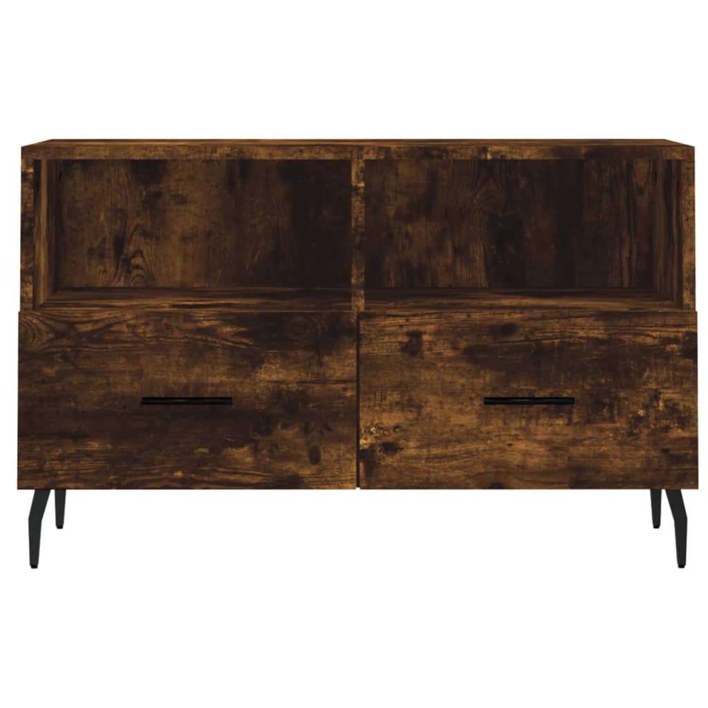füstös tölgy színű szerelt fa TV-szekrény 80 x 36 x 50 cm