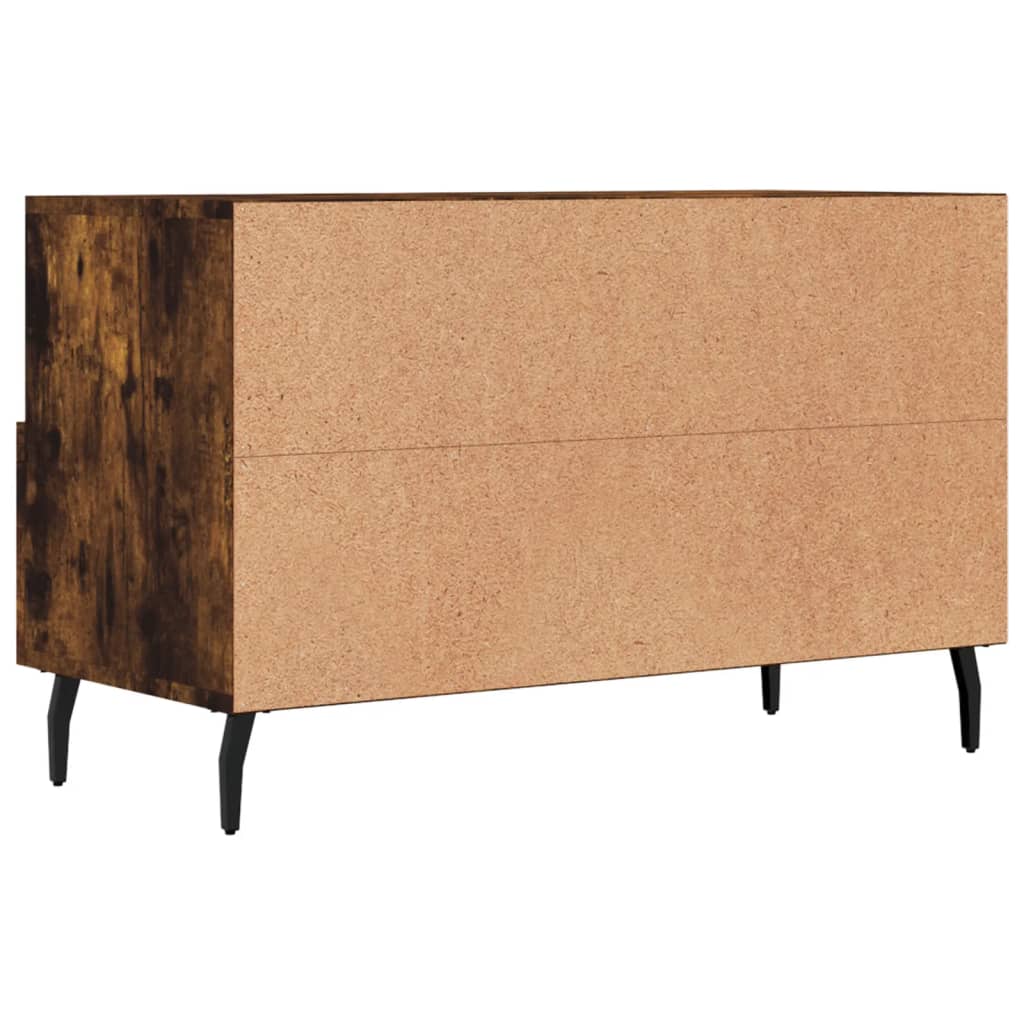 füstös tölgy színű szerelt fa TV-szekrény 80 x 36 x 50 cm