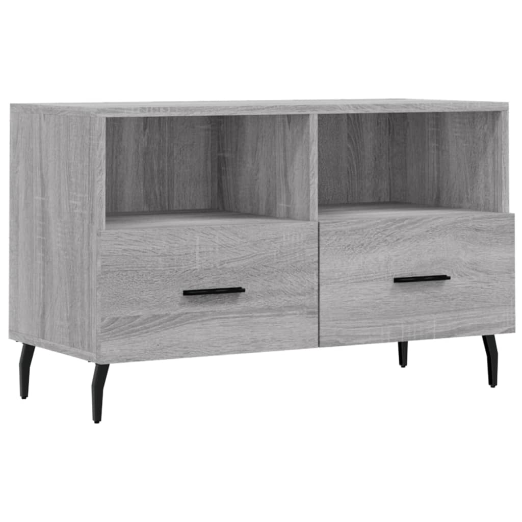szürke sonoma színű szerelt fa TV-szekrény 80x36x50 cm