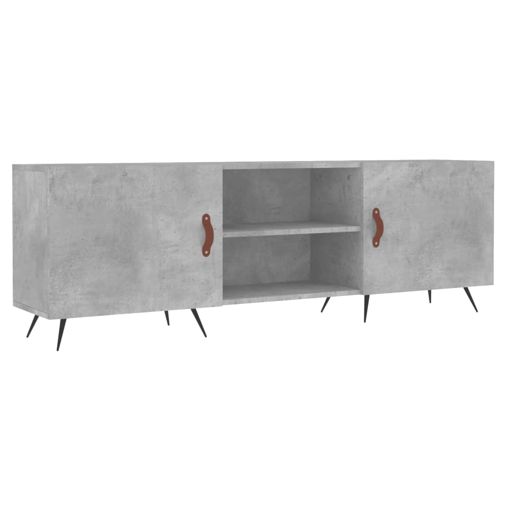 betonszürke szerelt fa TV-szekrény 150 x 30 x 50 cm