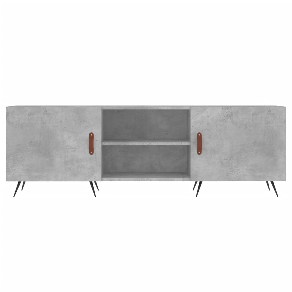 betonszürke szerelt fa TV-szekrény 150 x 30 x 50 cm