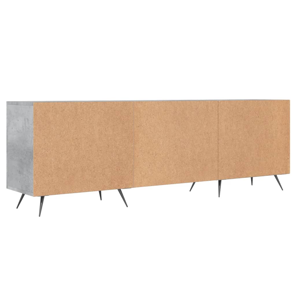 betonszürke szerelt fa TV-szekrény 150 x 30 x 50 cm
