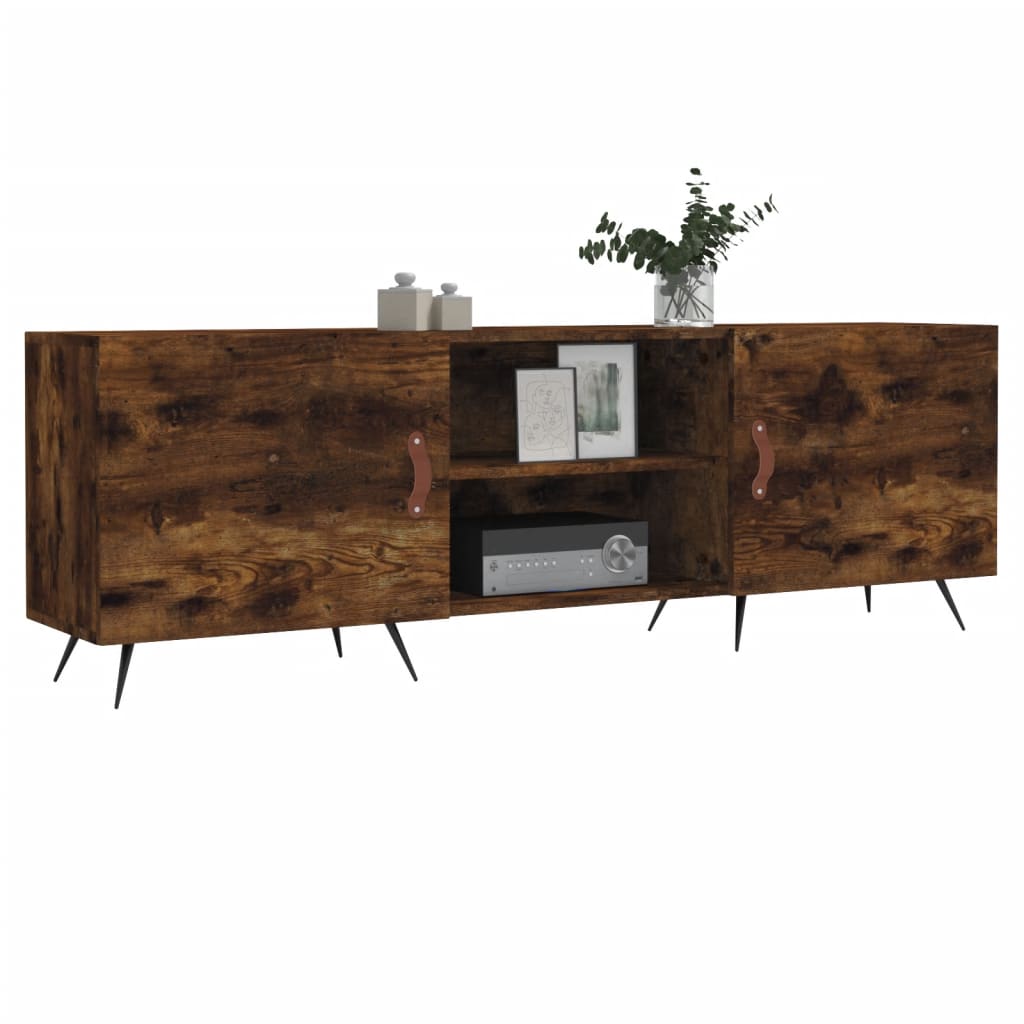 füstös tölgy színű szerelt fa TV-szekrény 150 x 30 x 44,5 cm
