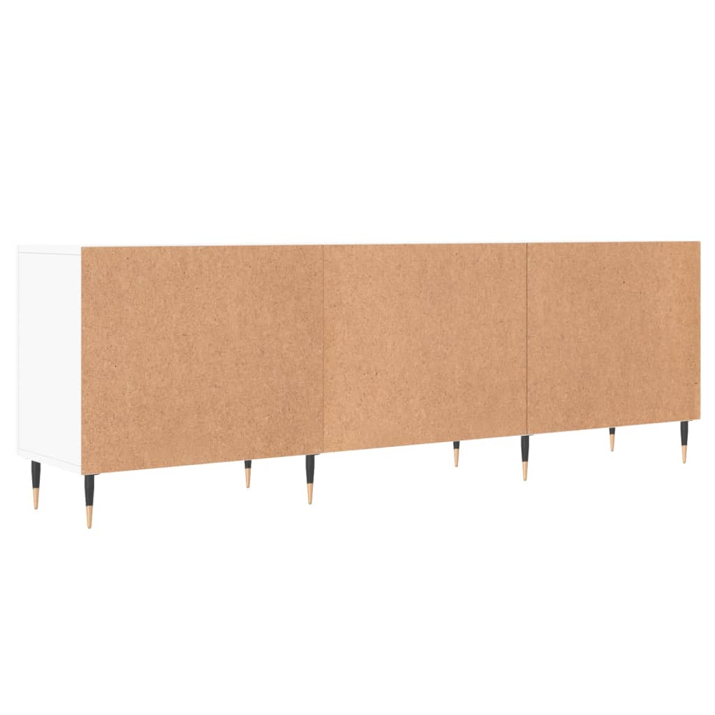 fehér szerelt fa TV-szekrény 150 x 30 x 50 cm