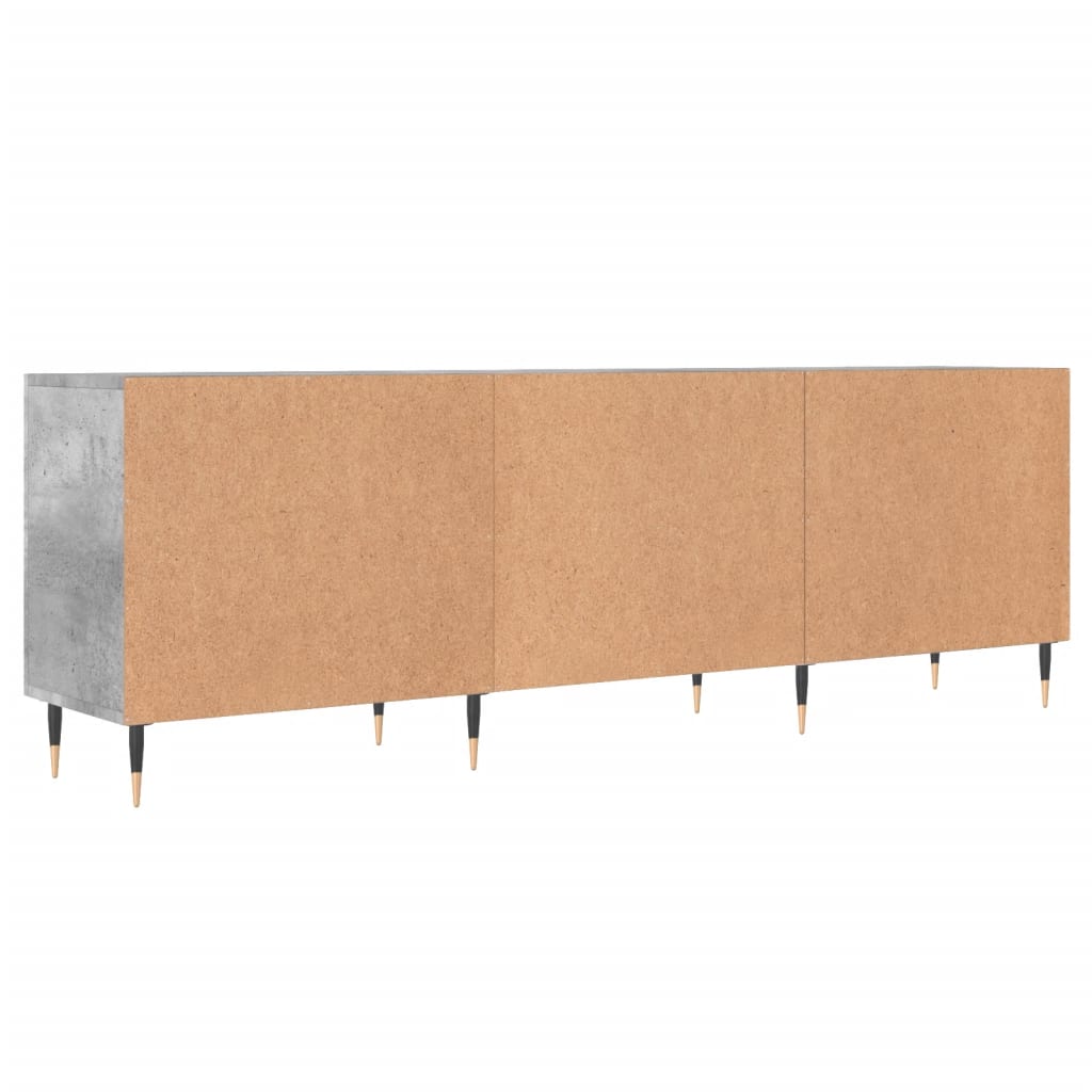 betonszürke szerelt fa TV-szekrény 150 x 30 x 50 cm